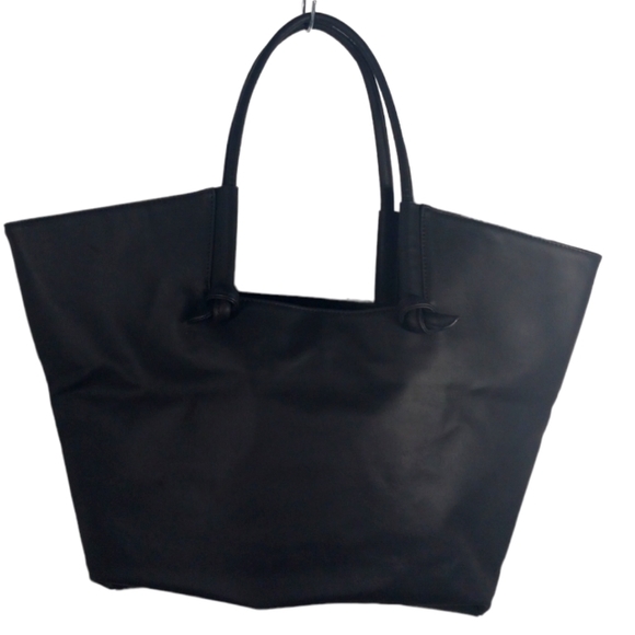 Anthropologie Black Short Strap handle Tote/Bag - Picture 1 of 9
